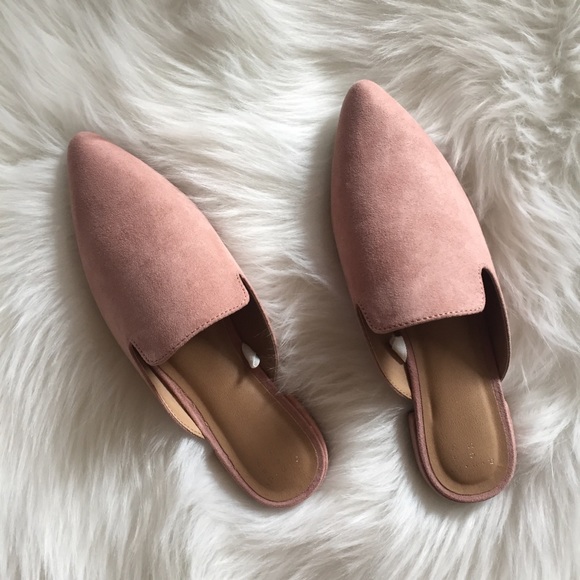 Dusty pink mules Clearance